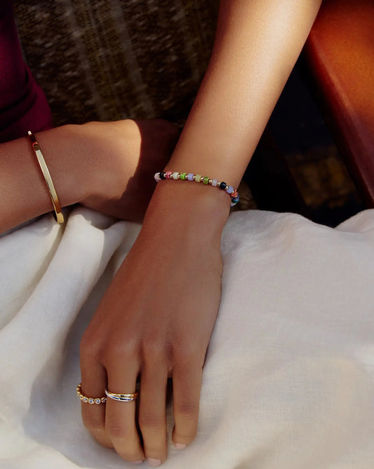 Beaded Bracelet | 18ct Gold Plated/Multi Beaded