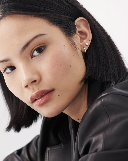 Fine Classic Solitaire Diamond Stud Earrings | 14ct Solid Gold