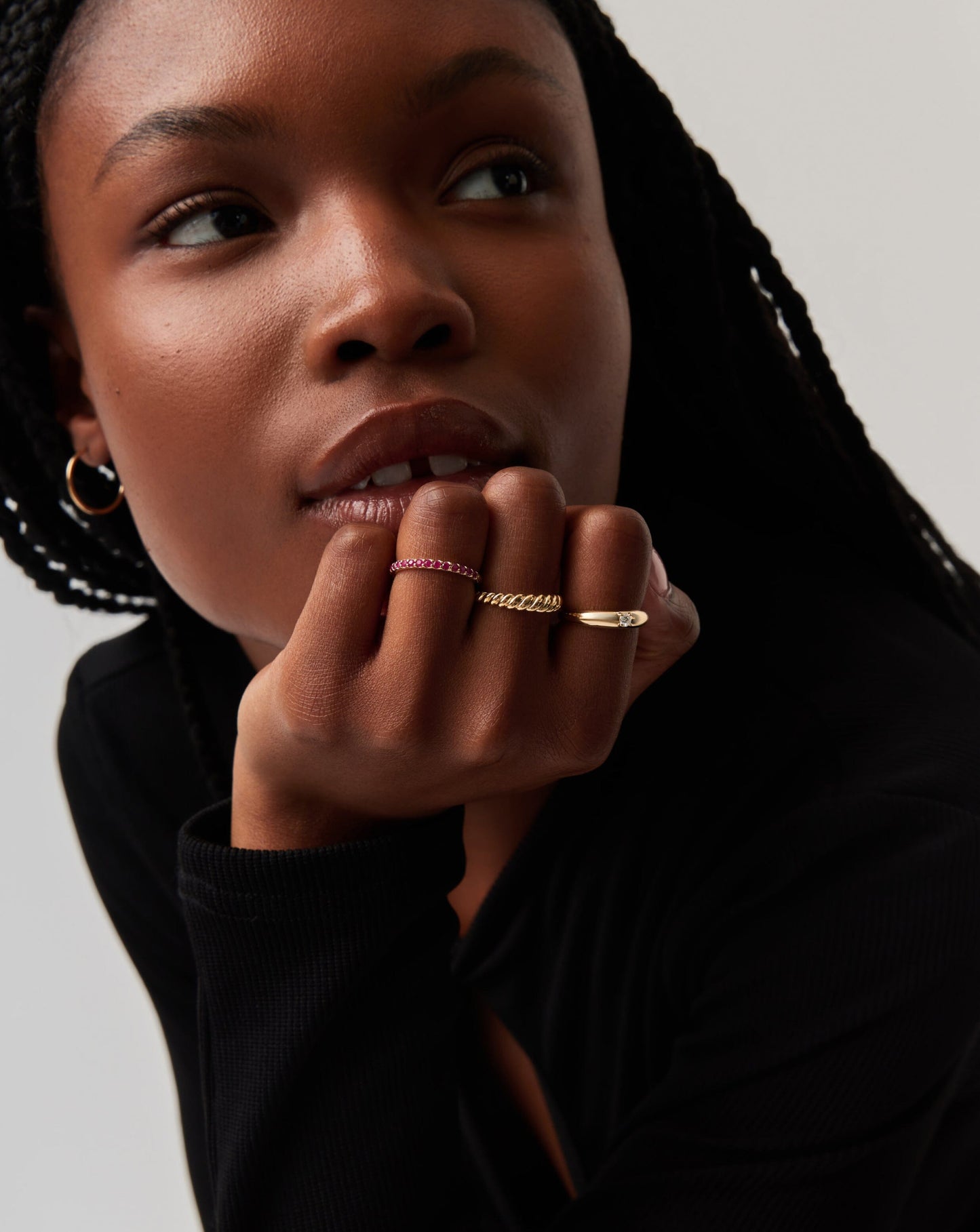 Fine Half Eternity Ruby Ring | 14ct Solid Gold/Ruby