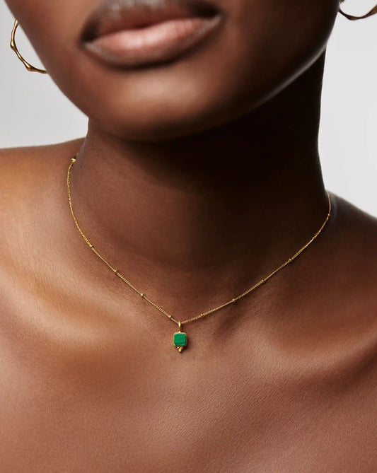Lucy Williams Malachite Choker | 18ct Gold Vermeil/Malachite