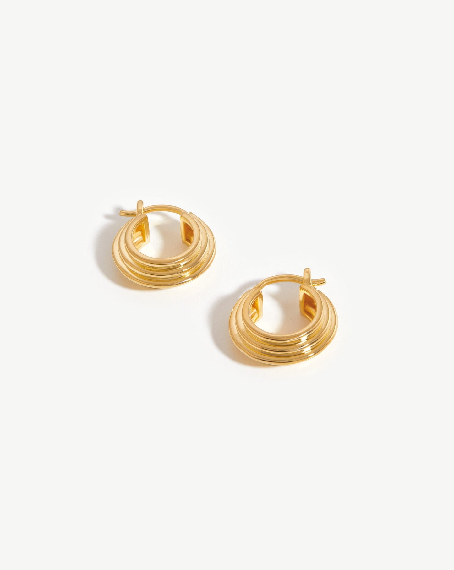 Lucy Williams Small Ridge Hoop Earrings