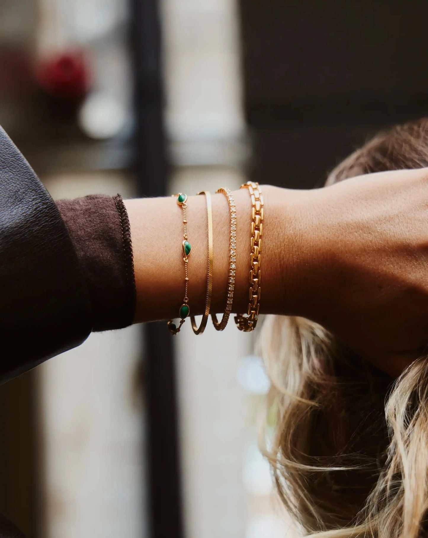 Magma Gemstone Charm Bracelet | 18ct Gold Vermeil on Recycled Sterling Silver