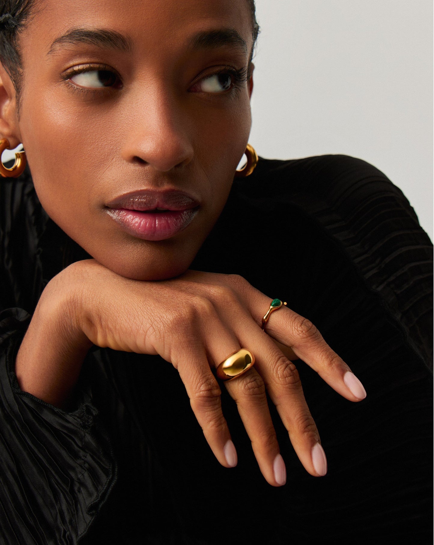 Magma Gemstone Stacking Ring | 18ct Recycled Gold Vermeil on Recycled Sterling Silver