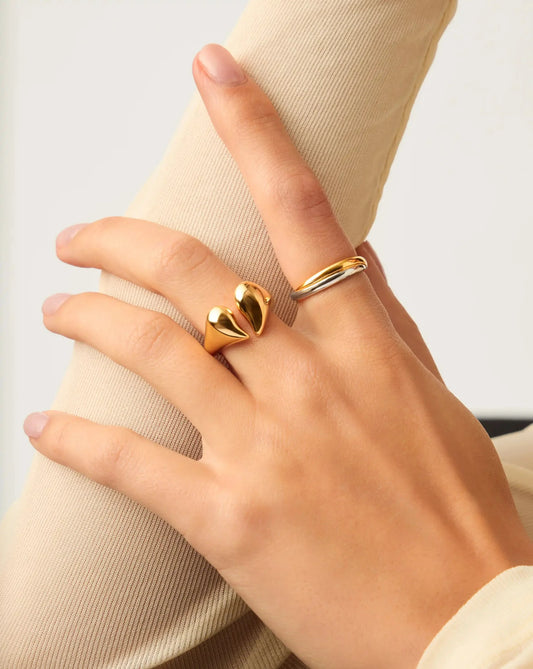 Molten Heart Statement Ring | 18ct Gold Plated