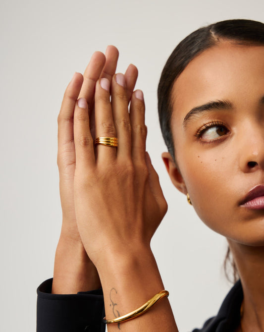 Savi Signature Triple Ring | 18ct Gold Plated