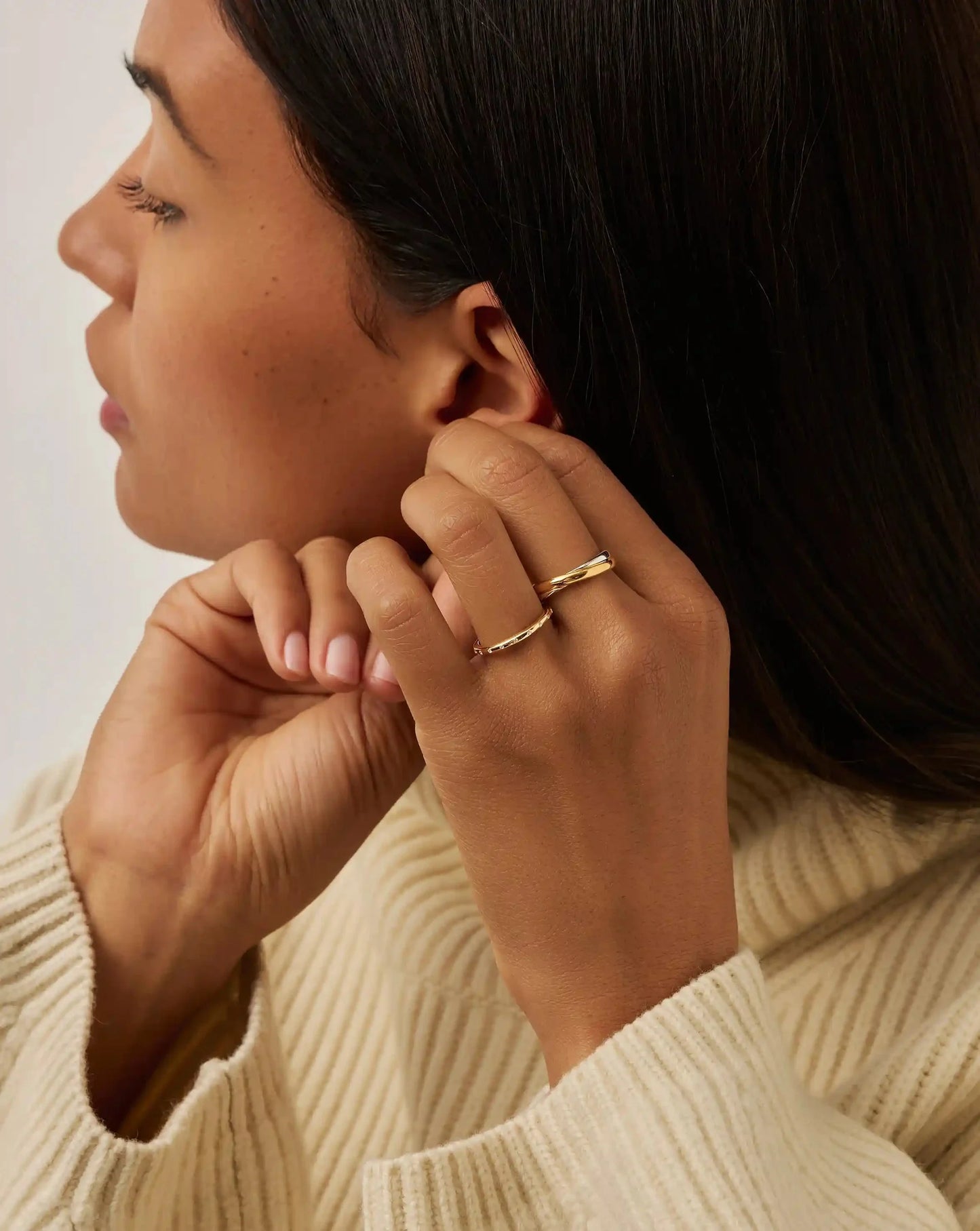 Solar Studded Ring | 18ct Gold Vermeil/Cubic Zirconia