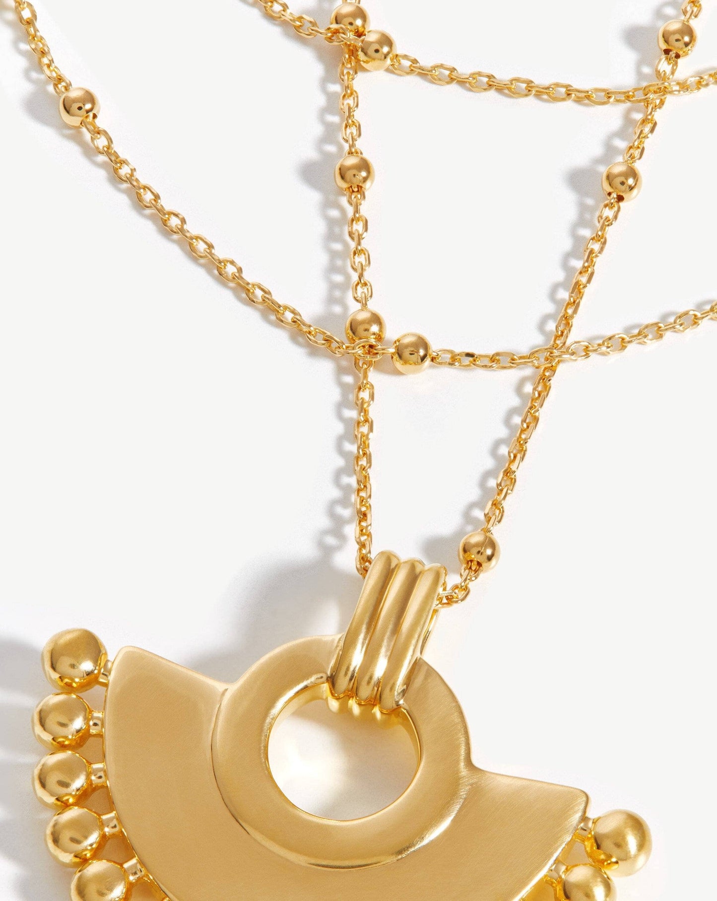 Zenyu Fan Chain Necklace Set | 18ct Gold Vermeil
