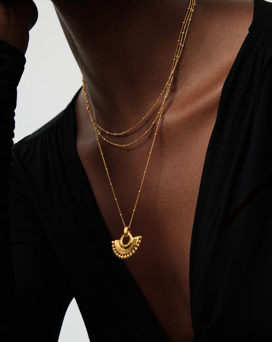 Zenyu Fan Necklace | 18ct Gold Plated