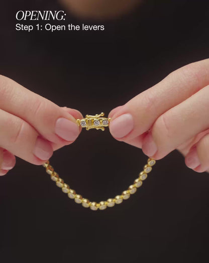 Tennis Round Bracelet | 18ct Gold Vermeil Cubic Zirconia