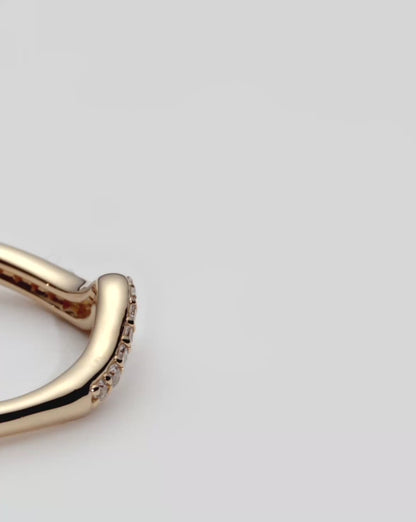 Molten Snow Fine Diamond Stacking Ring | 14ct Solid Gold/Lab Grown Diamonds