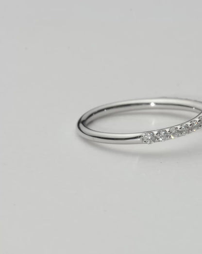 Fine Open Claw Ring | 14ct White Gold/Diamond