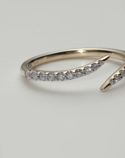 Fine Open Claw Ring | 14ct Solid Gold/Diamond