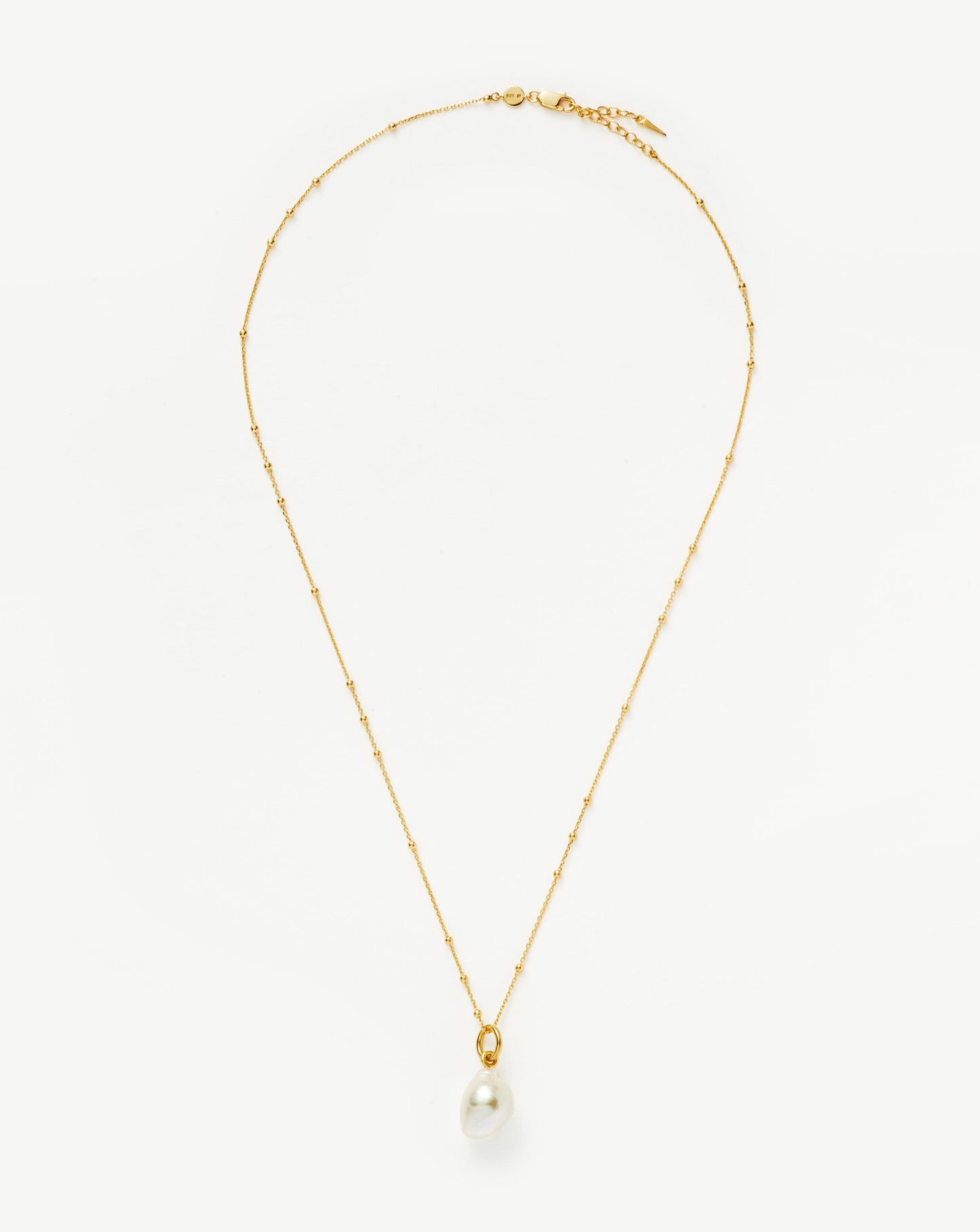Baroque Pearl Chain Necklace | 18ct Gold Vermeil/Pearl