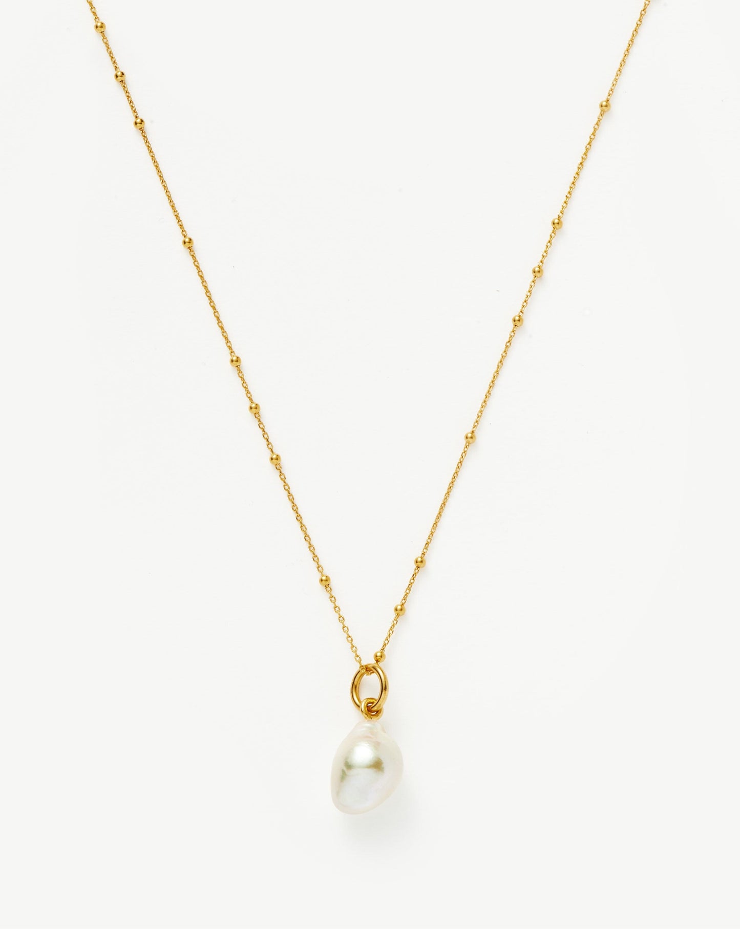 Baroque Pearl Chain Necklace | 18ct Gold Vermeil/Pearl