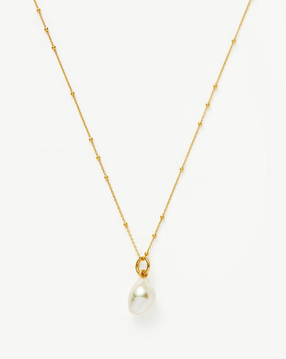 Baroque Pearl Chain Necklace | 18ct Gold Vermeil/Pearl