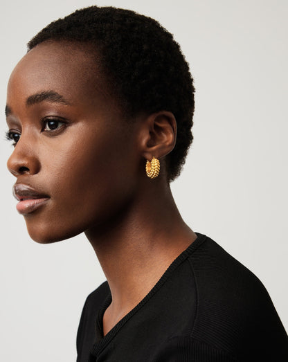 Baya Hoop Earrings | 18ct Gold Plated