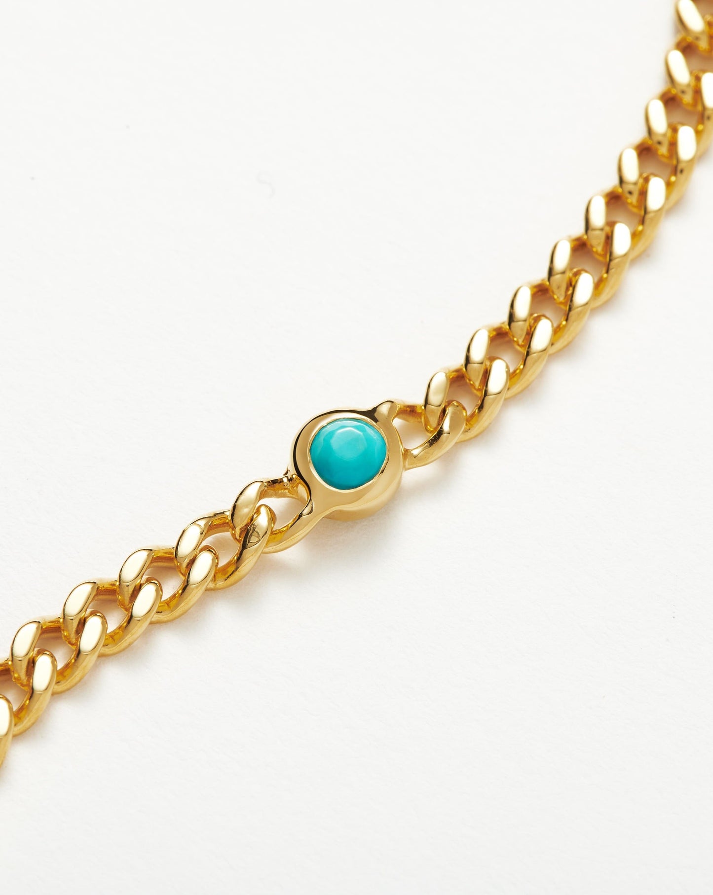 December Birthstone Chain Bracelet | 18ct Gold Plated Vermeil/Turquoise