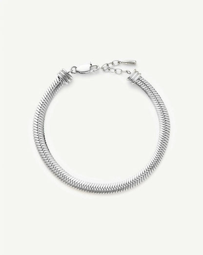 Classic Snake Chain Bracelet | Silver Plated