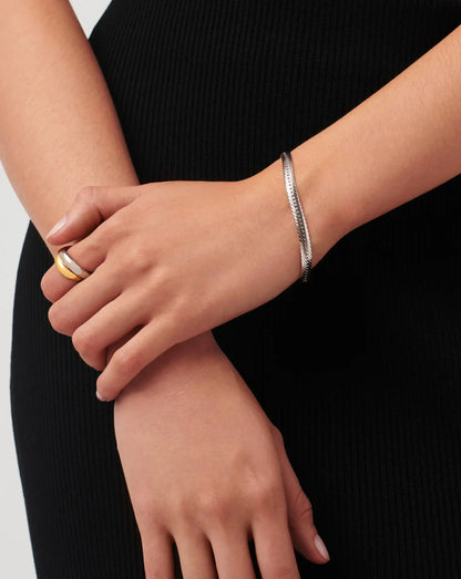 Classic Snake Chain Bracelet | Silver Plated