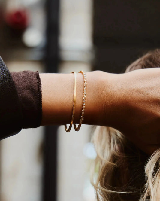 Classic Tennis Bracelet | 18ct Gold Vermeil Cubic Zirconia