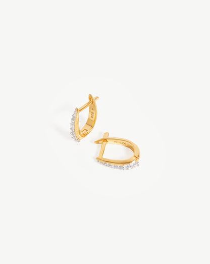 Claw Pave Huggies | 18ct Gold Vermeil/Cubic Zirconia