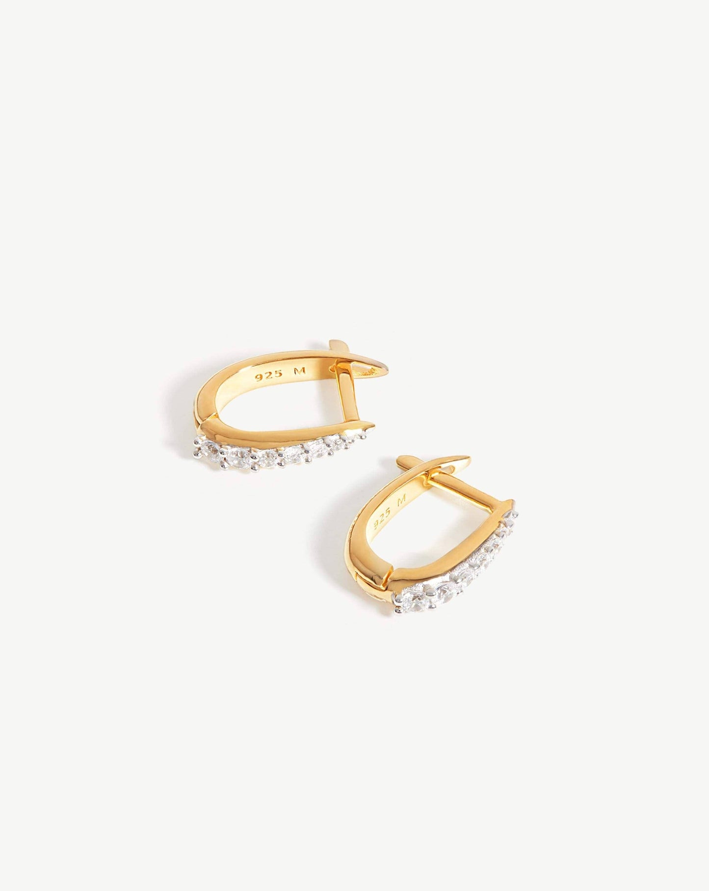 Claw Pave Huggies | 18ct Gold Vermeil/Cubic Zirconia