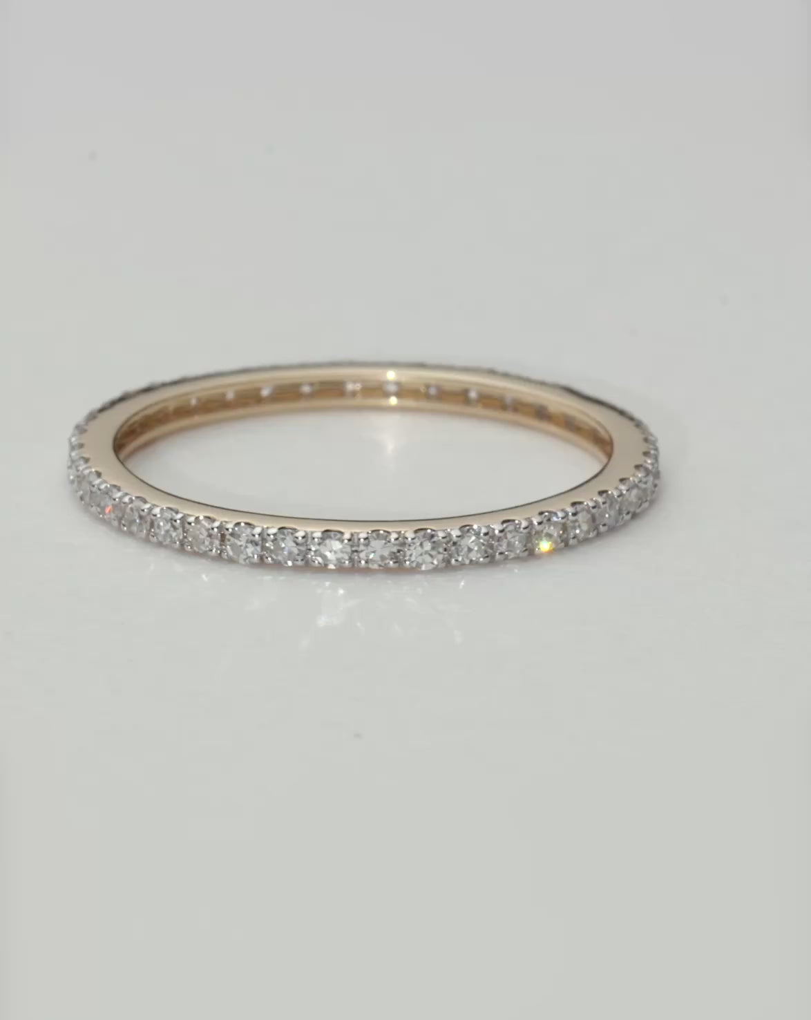 Fine Slim Eternity Ring | 14ct Solid Gold/Diamond