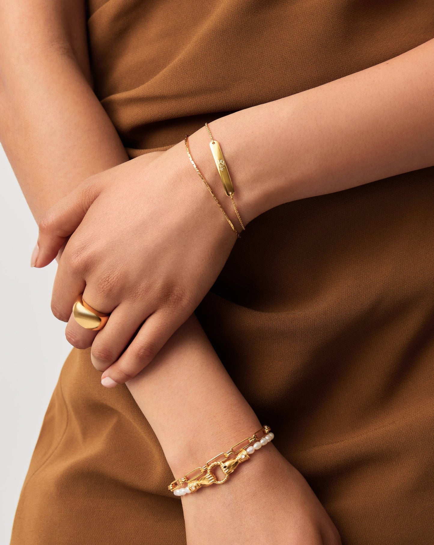 Engravable Bar Chain Bracelet | 18ct Gold Vermeil