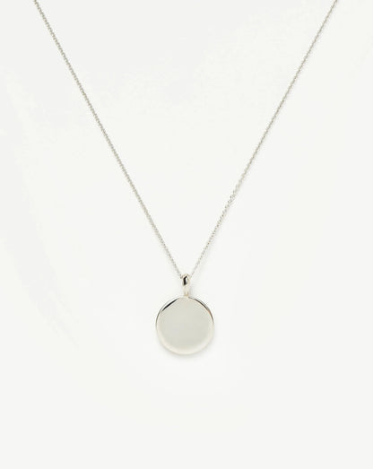 Engravable Round Necklace | Sterling Silver