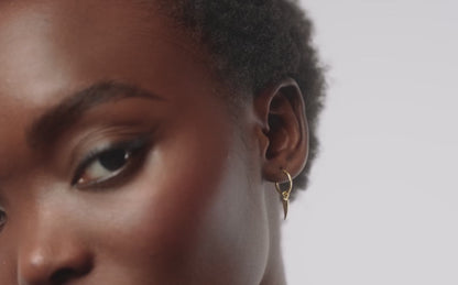 Mini Claw Charm Hoop Earrings