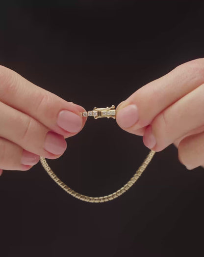 Fine Diamond Tennis Bracelet - Size XS/S | 14ct Solid Gold Lab Grown Diamonds