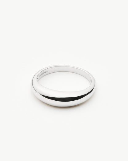 Fine Classic Dome Ring | 14ct Solid White Gold
