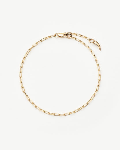Fine Classic Paperclip Chain Bracelet | 14ct Solid Gold