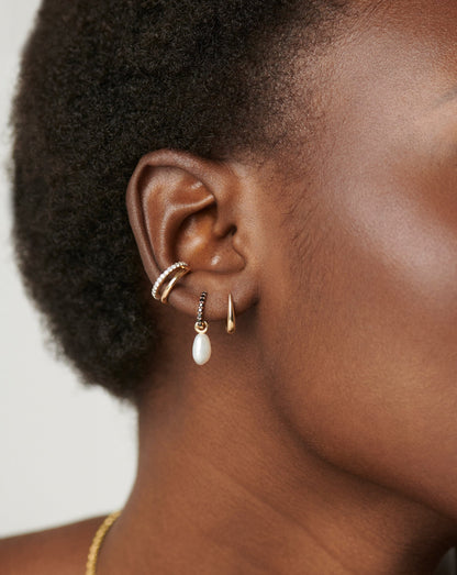 Fine Claw Huggies | 14ct Solid Gold