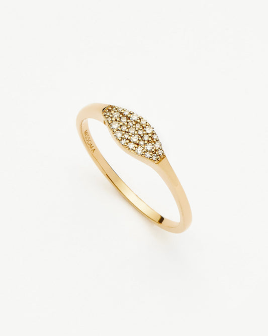 Fine Diamond Signet Ring | 14ct Solid Gold/Diamond