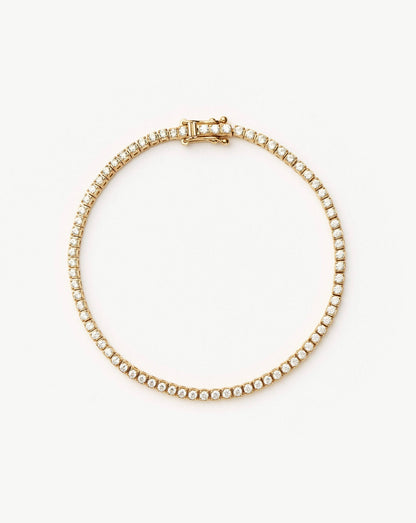 Fine Diamond Tennis Bracelet - Size M/L | 14ct Solid Gold Lab Grown Diamonds