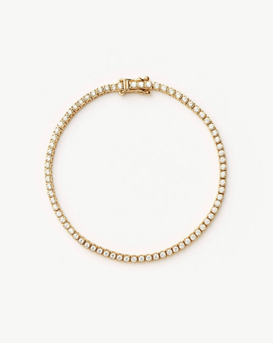 Fine Diamond Tennis Bracelet - Size M/L | 14ct Solid Gold Lab Grown Diamonds
