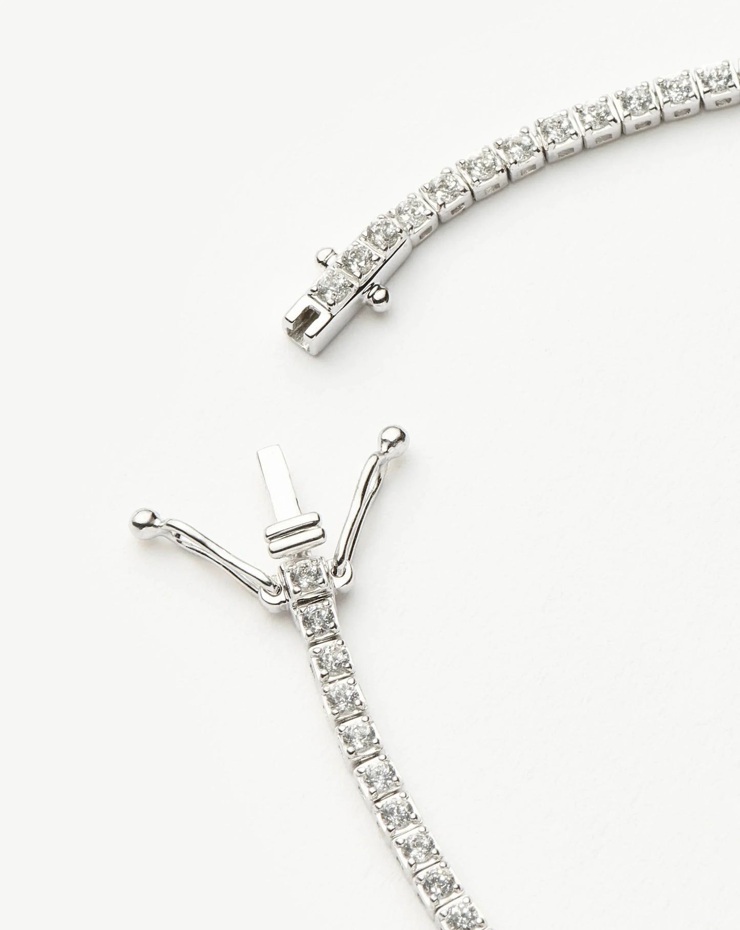 Fine Diamond Tennis Bracelet - Size S/M | 14ct Solid White Gold Lab Grown Diamonds