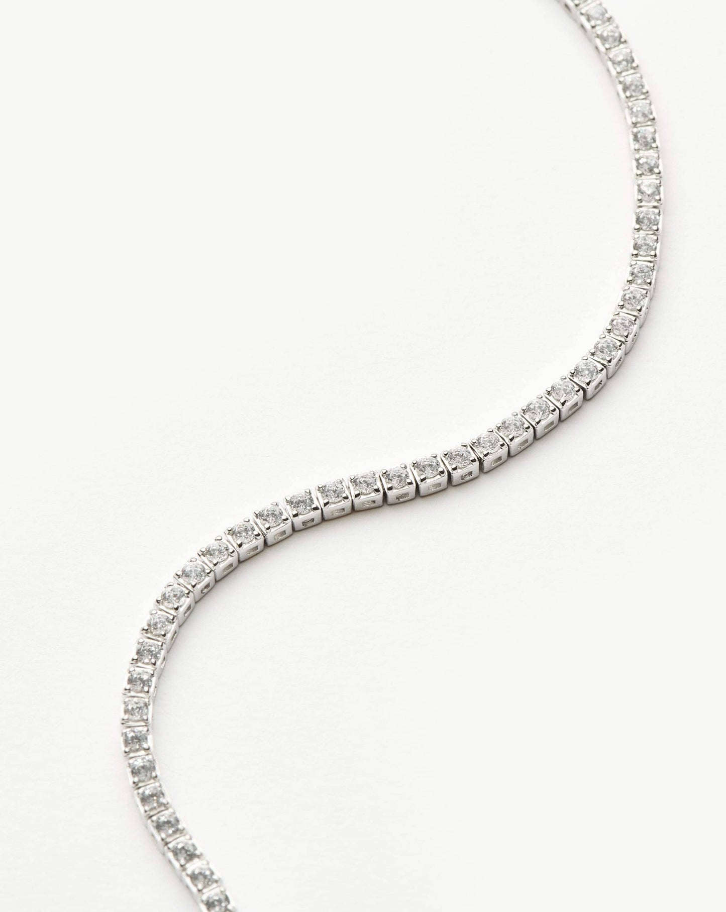 Fine Diamond Tennis Bracelet - Size M/L | 14ct Solid White Gold Lab Grown Diamonds