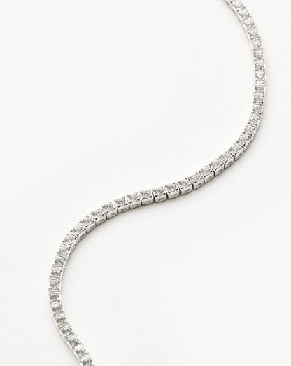 Fine Diamond Tennis Bracelet - Size S/M | 14ct Solid White Gold Lab Grown Diamonds