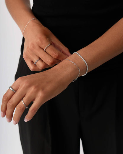 Fine Diamond Tennis Bracelet - Size XS/S | 14ct Solid White Gold Lab Grown Diamonds