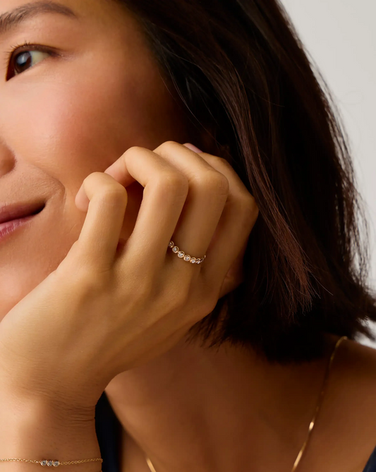 Fine Diamond Tennis Eternity Ring | 14ct Solid Gold