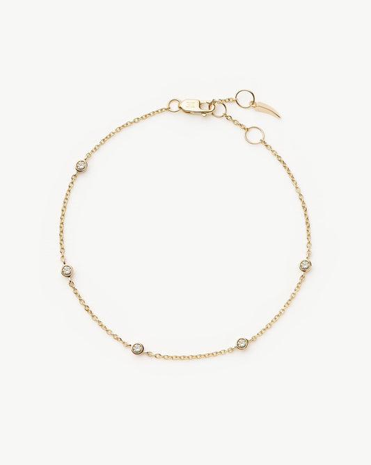 Fine Floating Diamond Bracelet | 14ct Solid Gold