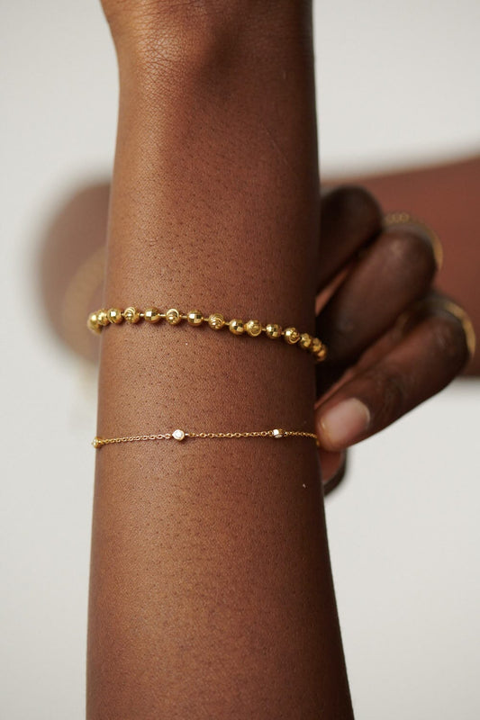 Fine Floating Diamond Bracelet | 14ct Solid Gold