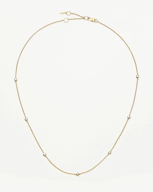 Fine Floating Diamond Necklace | 14ct Solid Gold