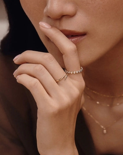 Fine Open Claw Ring | 14ct Solid Gold