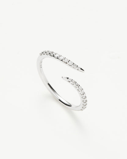 Fine Open Claw Ring | 14ct White Gold/Diamond