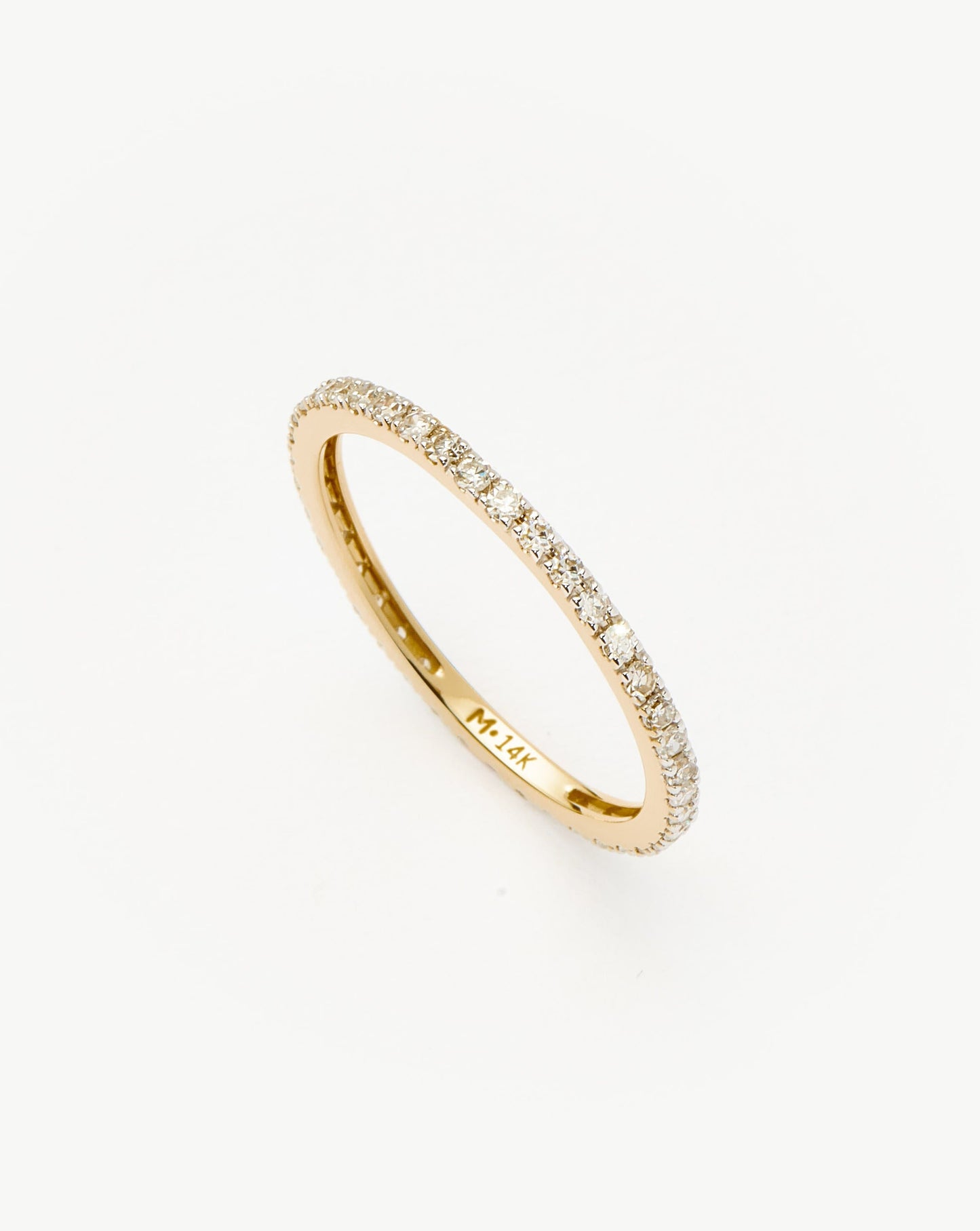 Fine Slim Eternity Ring | 14ct Solid Gold/Diamond