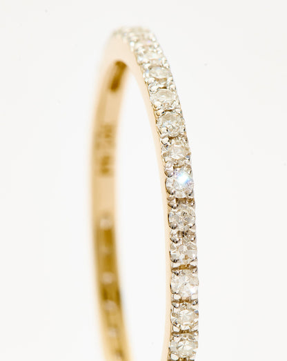 Fine Slim Eternity Ring | 14ct Solid Gold/Diamond