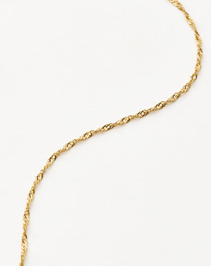 Fine Twisted Chain Bracelet | 14ct Solid Gold